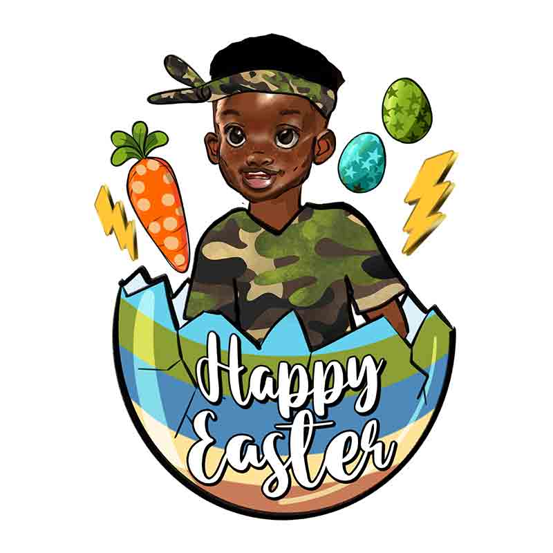 Happy Easter Egg Little Boy (DTF Transfer)