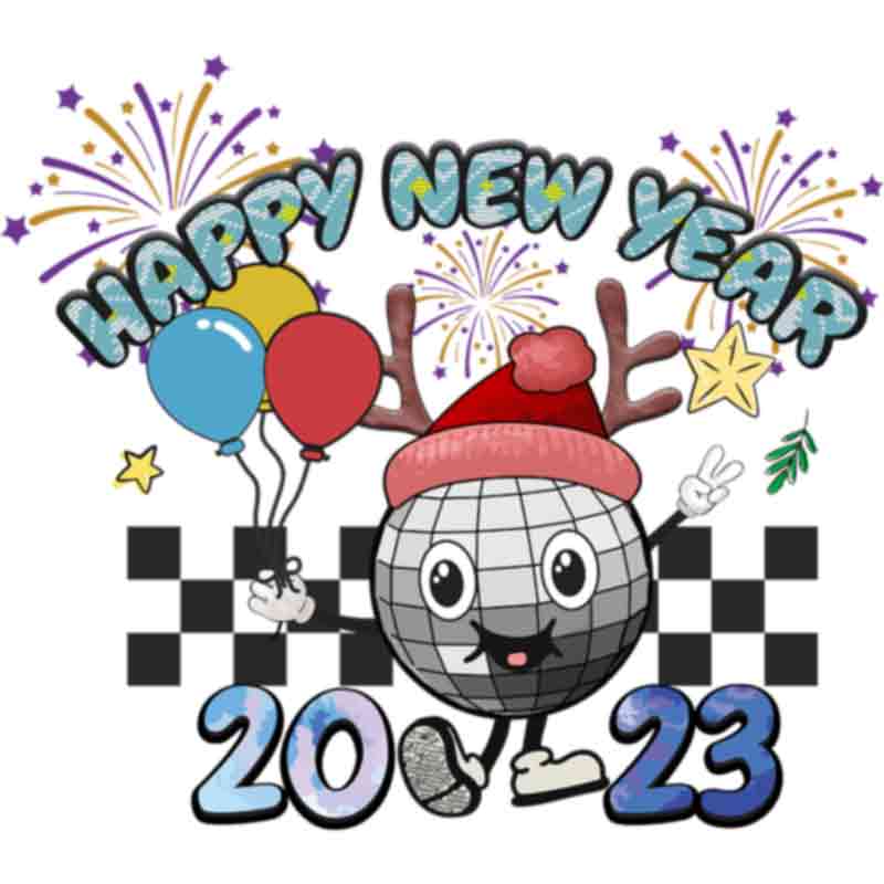 Happy New Year 2023 Ball (DTF Transfer)