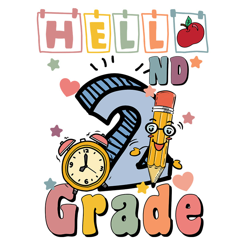 Hello 2nd grade (DTF Transfer)