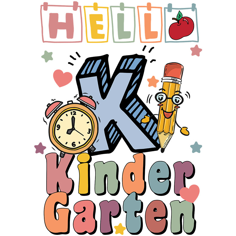 Hello k kindergarten (DTF Transfer)