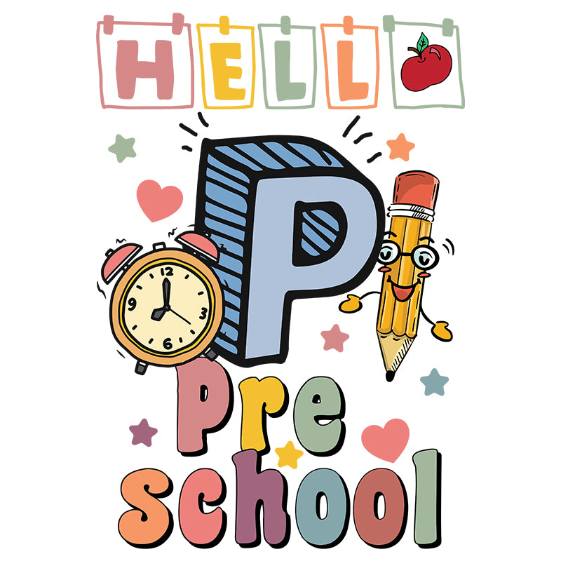 Hello p preschool (DTF Transfer)