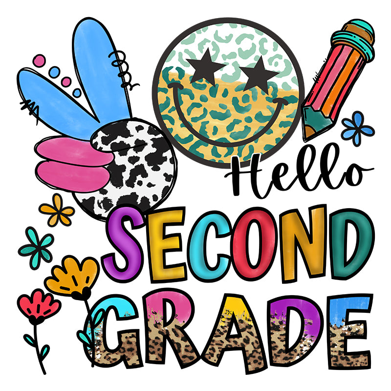 Hello second grade (DTF Transfer)