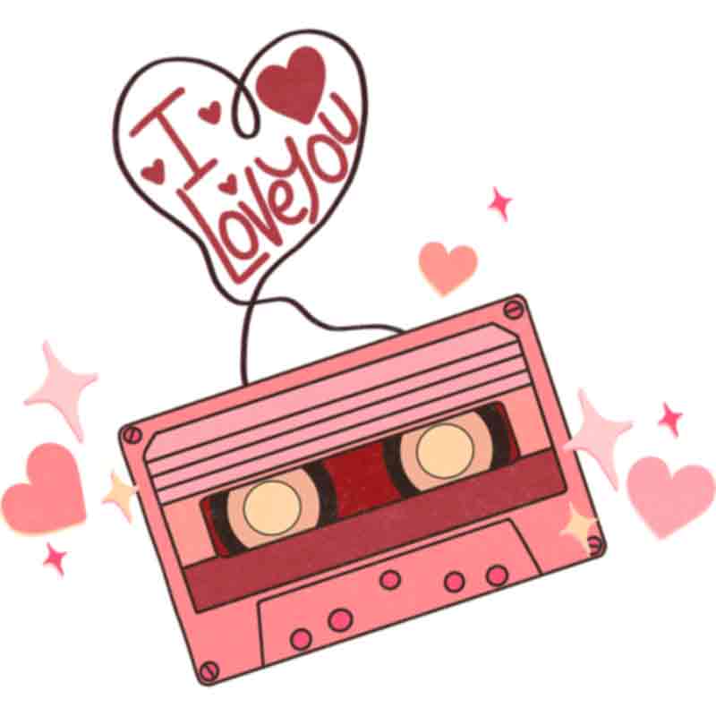 I Love You Cassette (DTF Transfer)