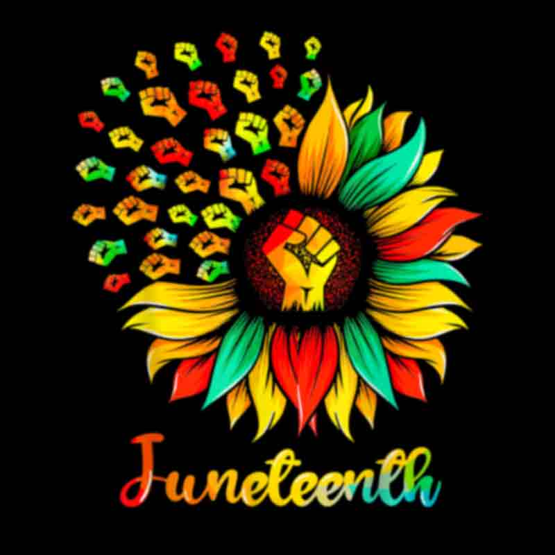 Juneteenth Sunflower Fist (DTF Transfer)