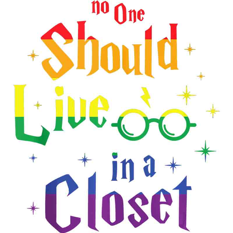 No One Should Live In A Closet Stars 289 (DTF Transfer)