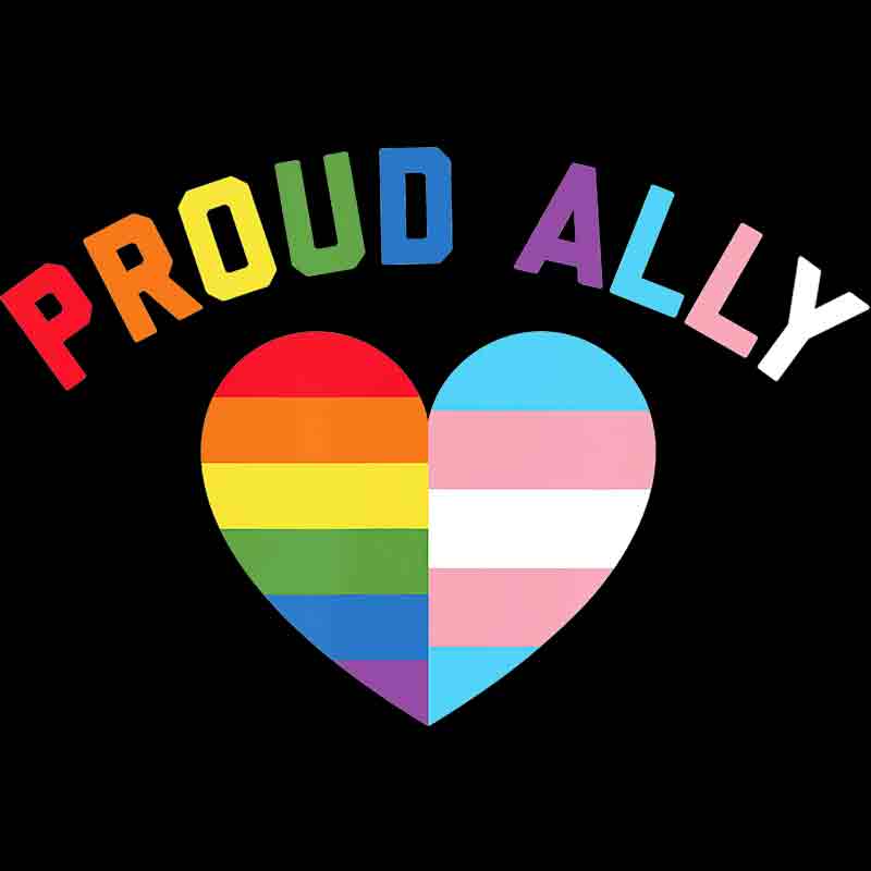Proud Ally Love Heart 340 (DTF Transfer)