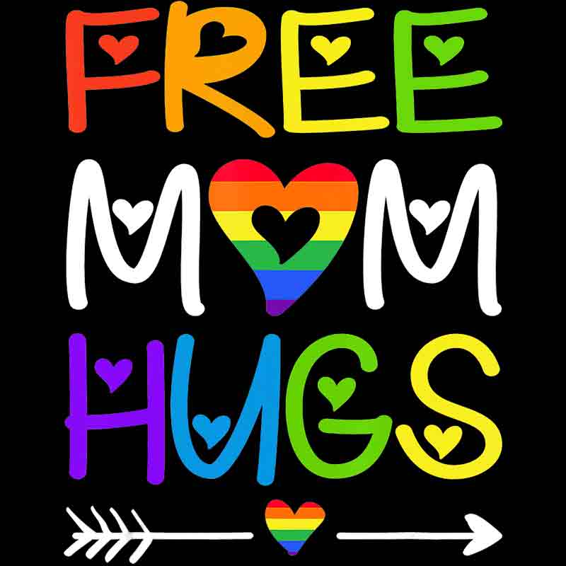 Free Mom Hugs Heart Arrow 34 (DTF Transfer)
