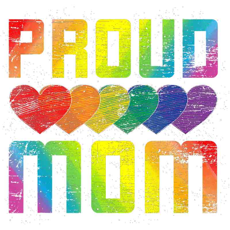 Proud Love Heart Mom 359 (DTF Transfer)