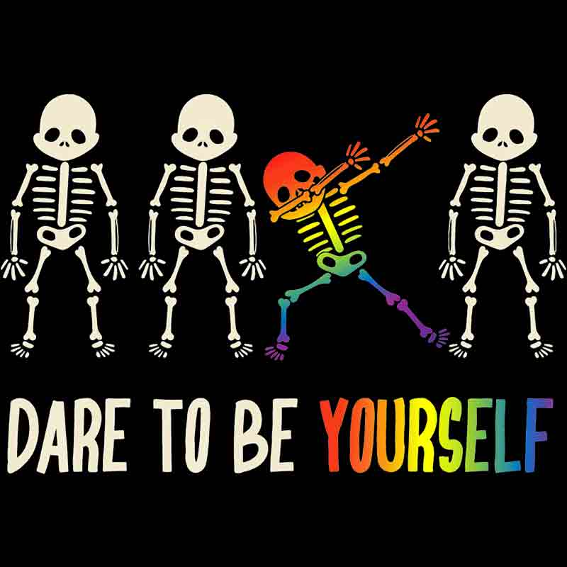 Skeleton Date To Be Yourself 613 (DTF Transfer)