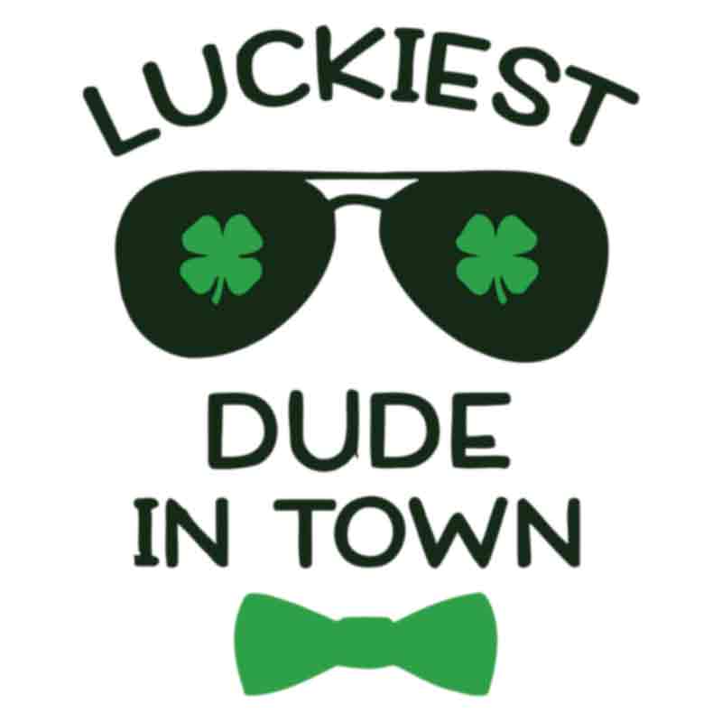 Luckiest Dude In Town Clovers (DTF Transfer)