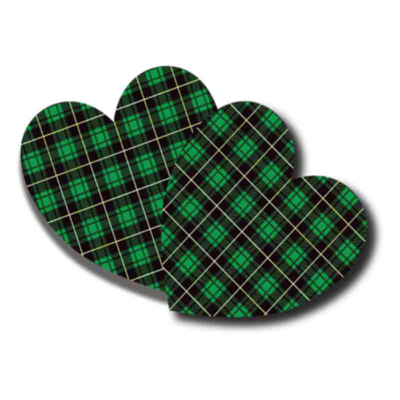 Lucky Green Plaid Hearts (DTF Transfer)