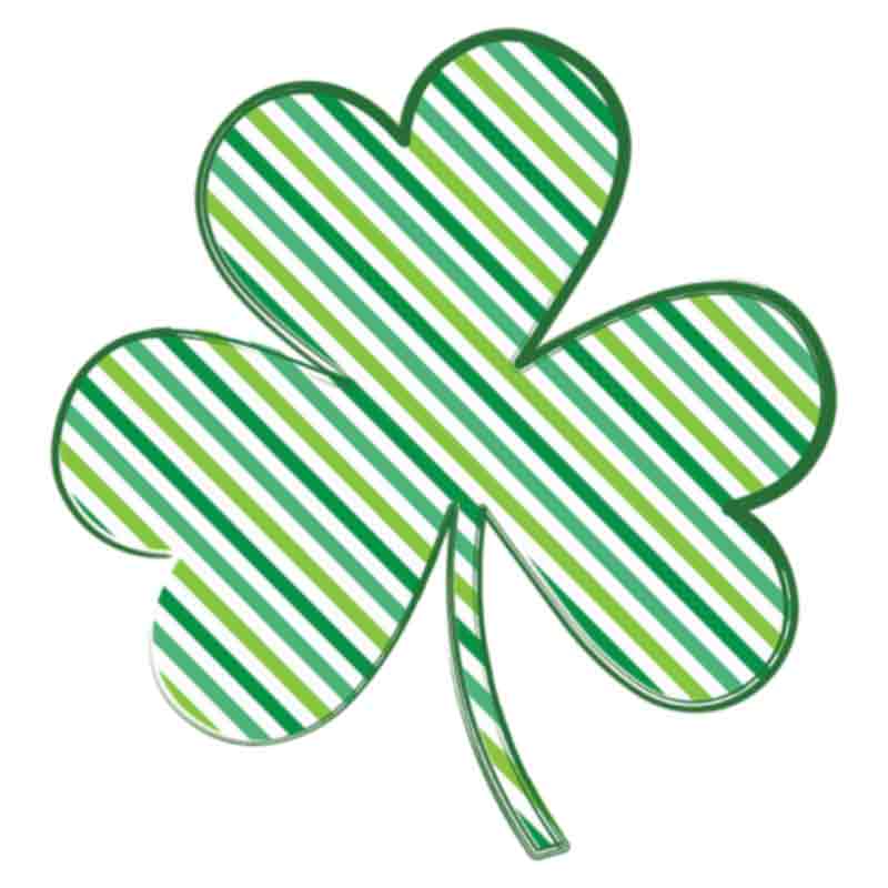 Lucky Shamrock Stripes Dtf Transfer 5408