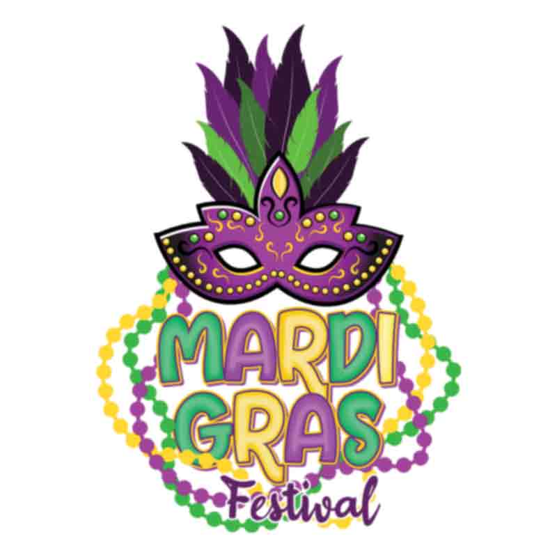 Mardi Gras Mask Beads (DTF Transfer)
