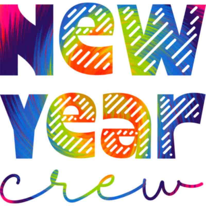 New Year Crew Rainbow (DTF Transfer)