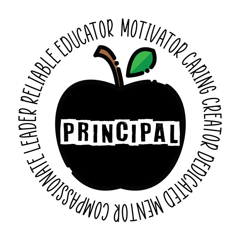 Principal black apple (DTF Transfer)