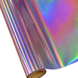 Metallic Foil HTV Holographic Rainbow Heat Transfer Vinyl 12 X 5ft for  T-shirt