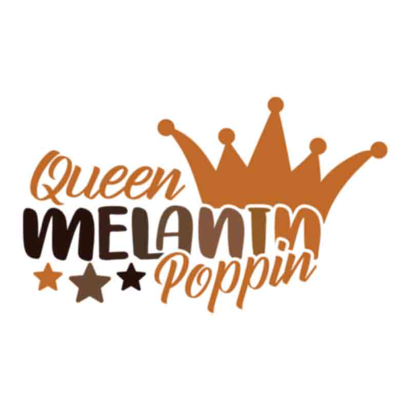 Queen Melanin Poppin Crown (DTF Transfer)