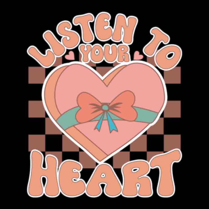 Retro Listen To Heart (DTF Transfer)