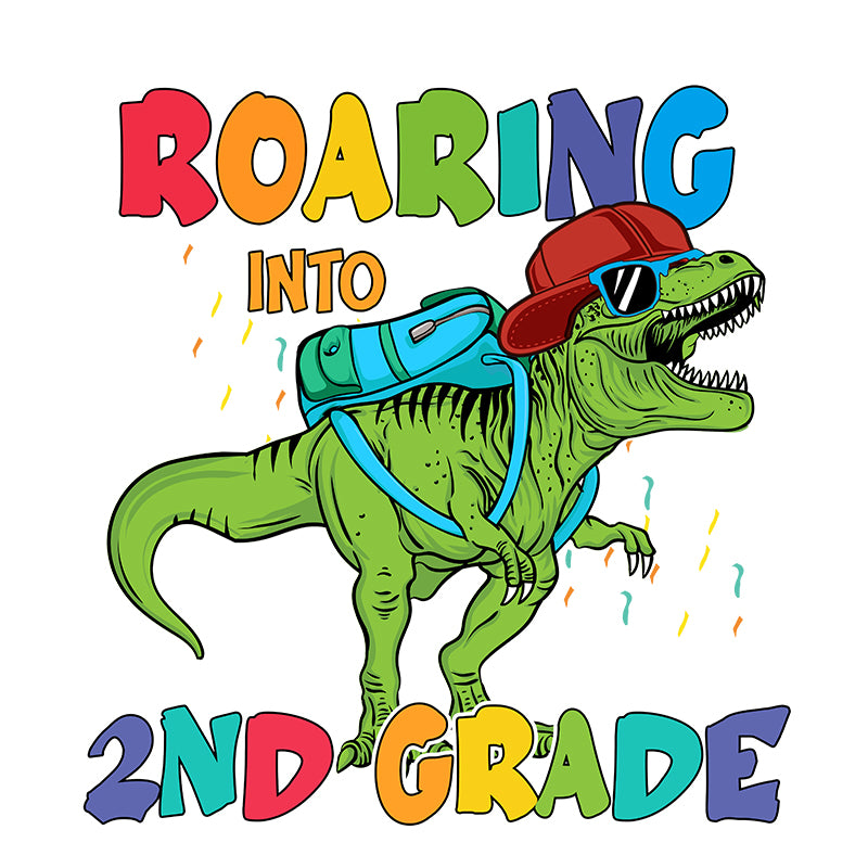 Roaring into 2nd grade (DTF Transfer)