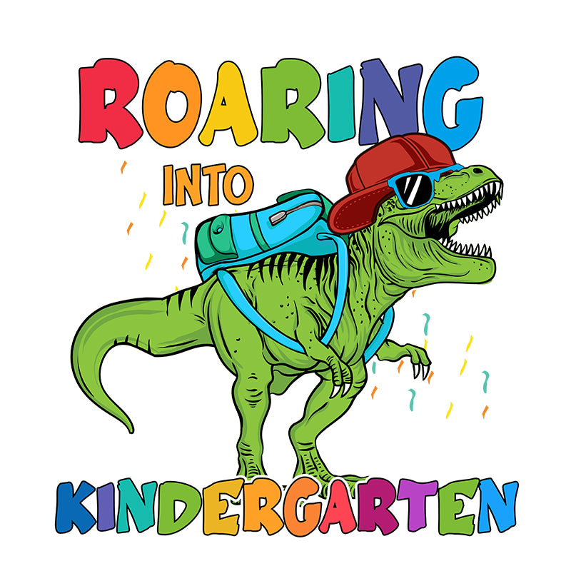 Roaring into kindergarten (DTF Transfer)