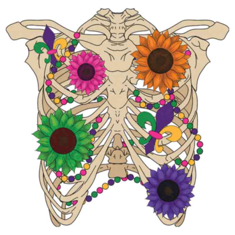 Skeleton Mardi Gras Beads (DTF Transfer)