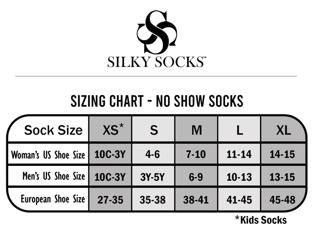 Silky Socks™ Blank No Show Socks with Grips