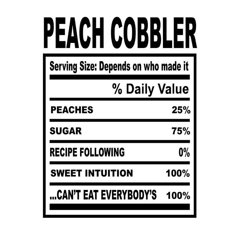 Soul Food Thanksgiving Peach Cobbler (DTF Transfer)