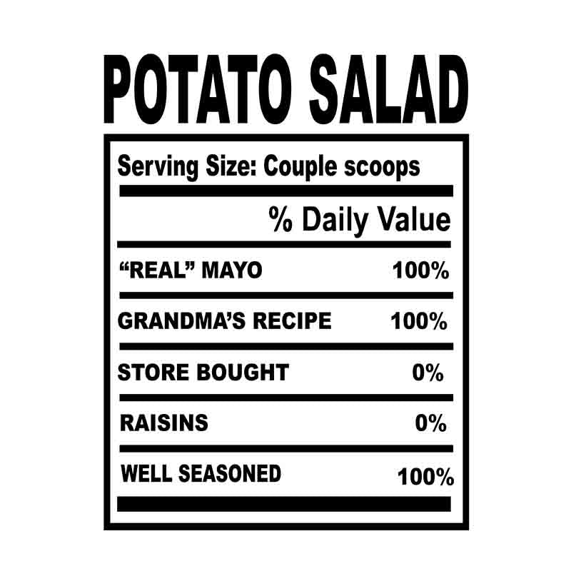Soul Food Thanksgiving Potato Salad (DTF Transfer)