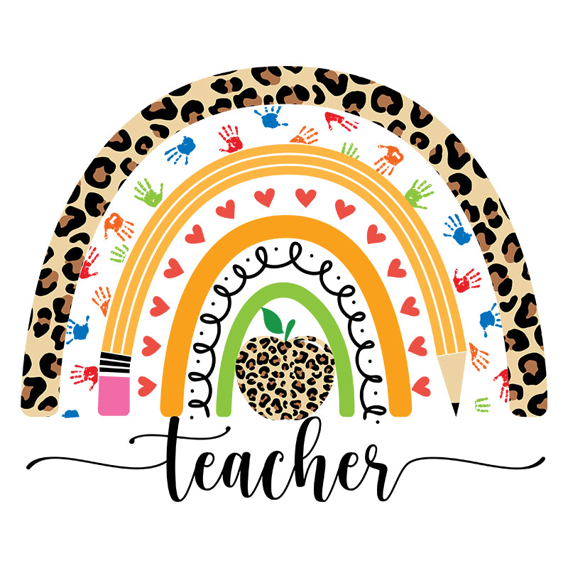 Teacher Rainbow Back To School (DTF Transfer)