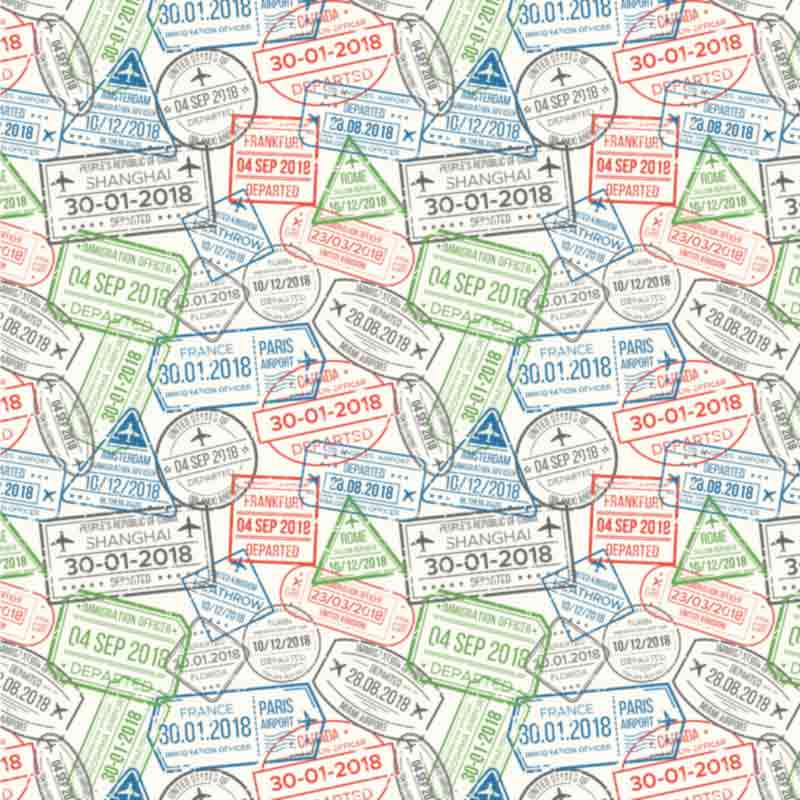 Travel Stamps (Sublimation Transfer)