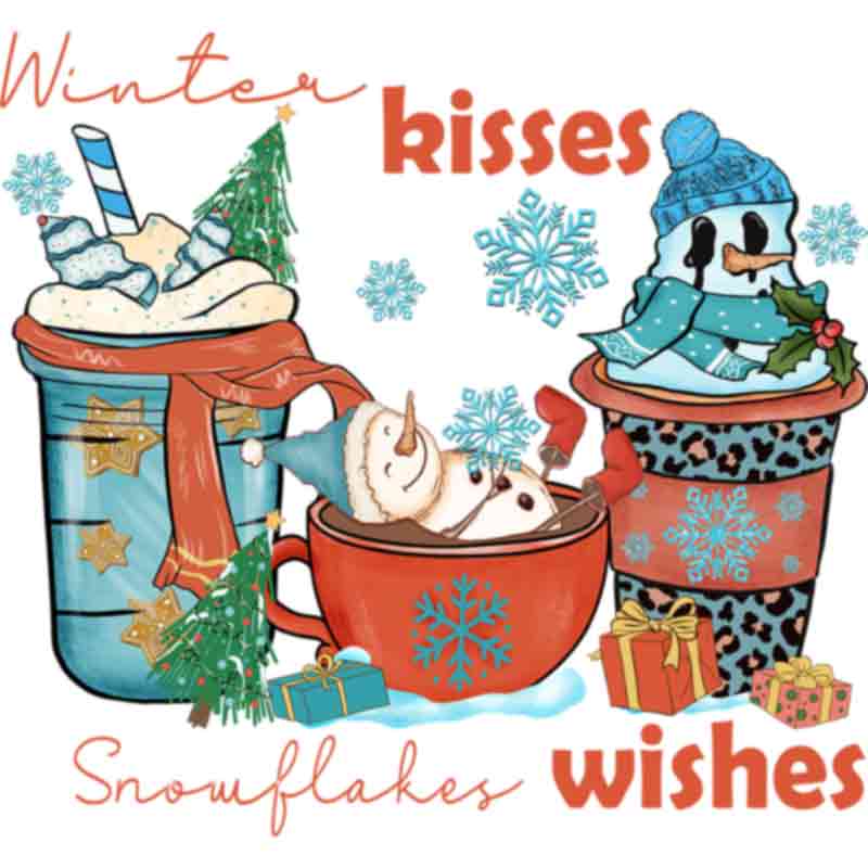 Winter Kisses Snowflake Wishes (DTF Transfer)