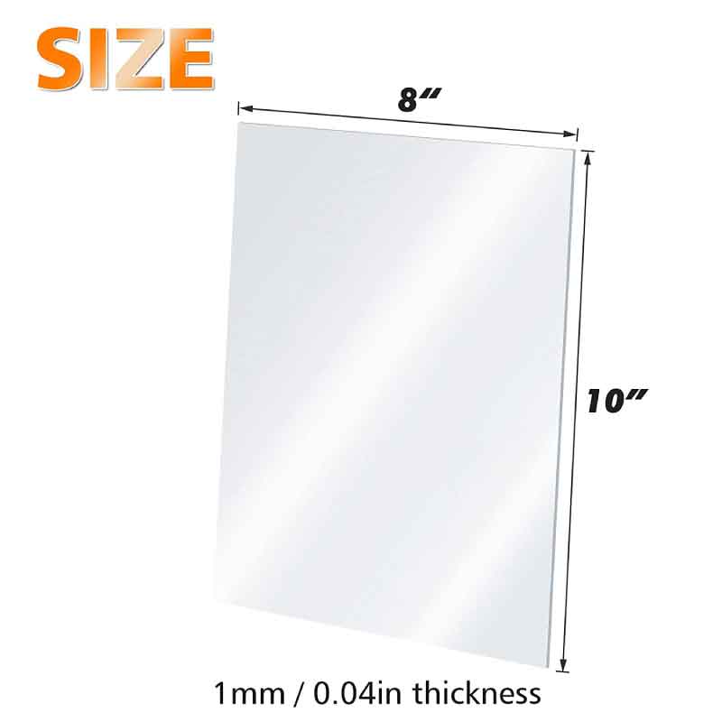 Clear Plexiglass Acrylic Sheet - 8" x 10"