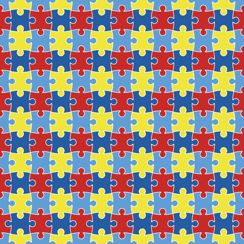 Autism Awareness Puzzle Patterned Adhesive Vinyl
