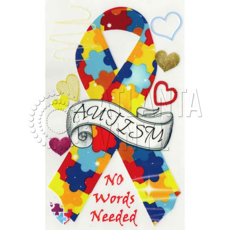 love needs no words autism ready to press sublimation heat