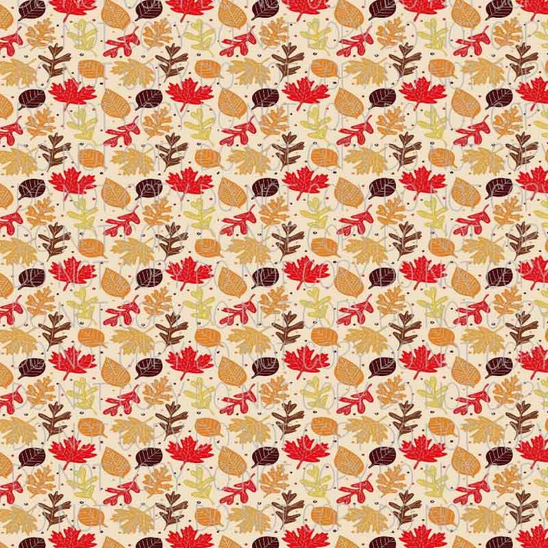 Vinilo adhesivo con estampado de hojas de otoño