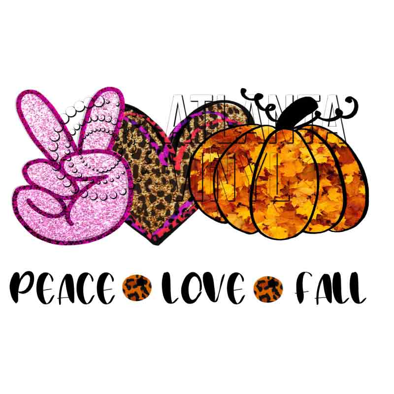 Peace, Love, Fall - Autumn/Fall Design (DTF Transfer)