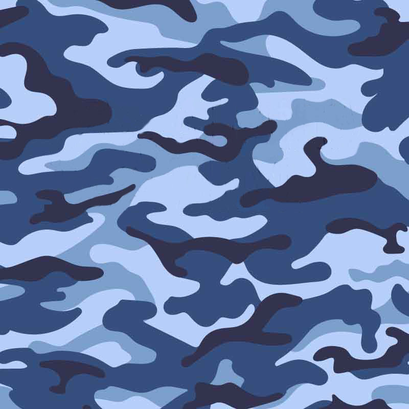 Blue Camouflage Patterned Heat Transfer Vinyl (HTV)