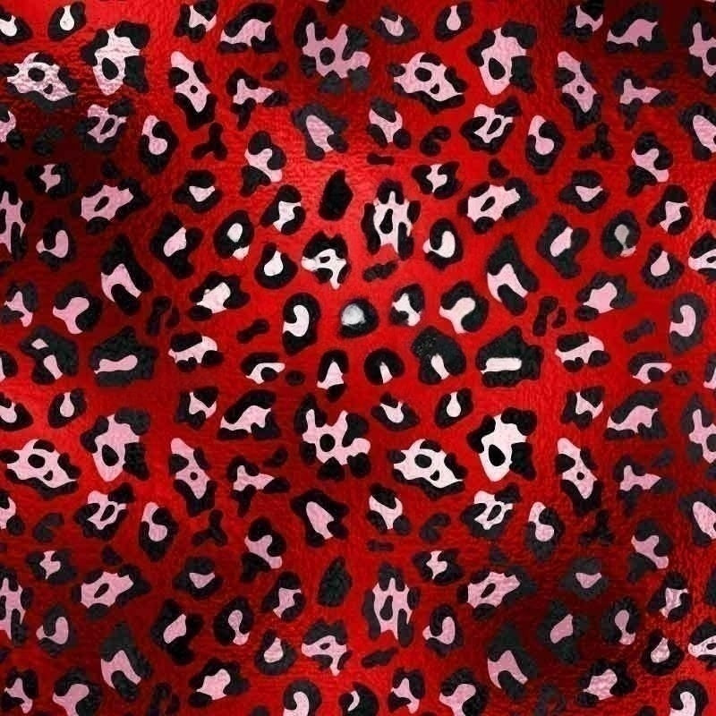 Crimson Leopard Patterned Adhesive Vinyl