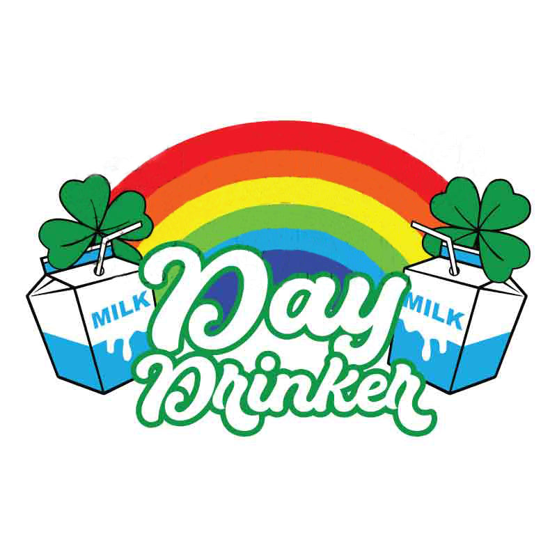 Day Drinker with Blue Milk Carton (St. Patrick's Day) SVG