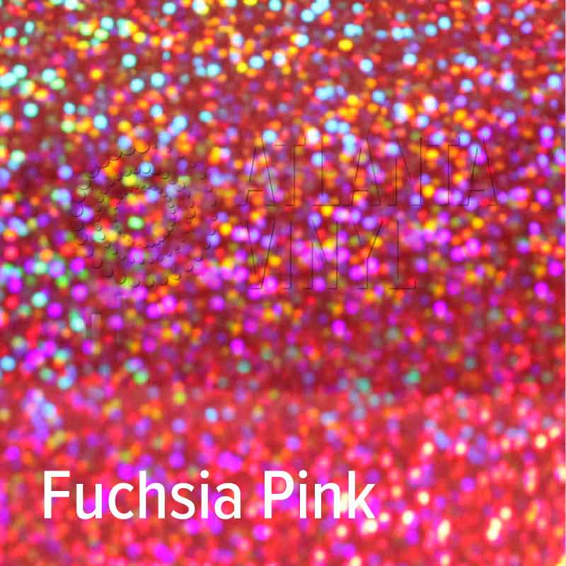 Fuchsia Pink Siser Holographic Heat Transfer Vinyl (HTV) (Bulk Rolls)