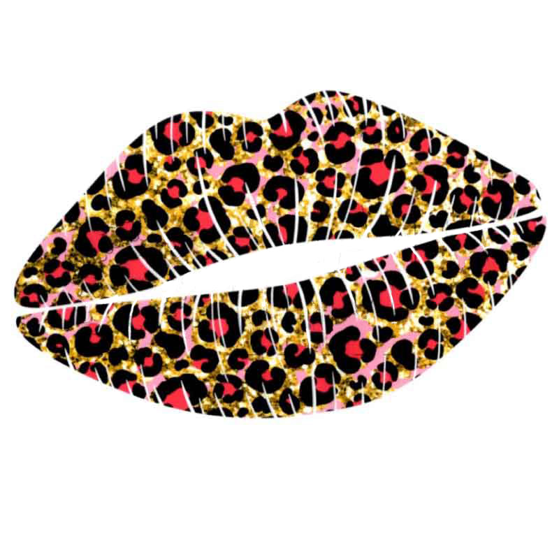 Gold Leopard Lips (DTF Transfer)