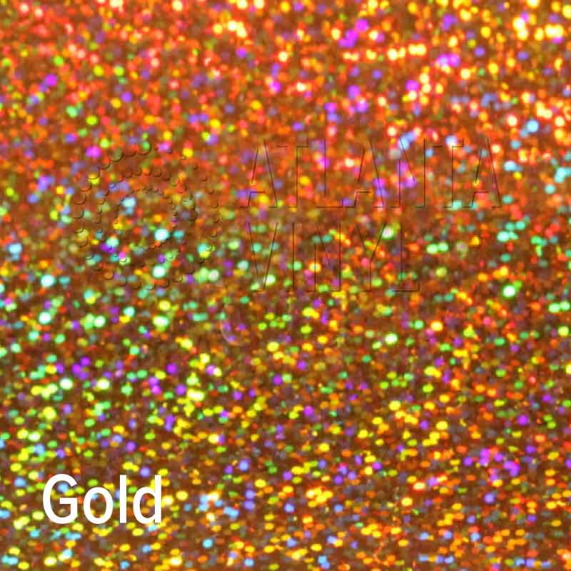 Gold Siser Holographic Heat Transfer Vinyl (HTV) (Bulk Rolls)