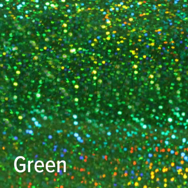 Green Siser Holographic Heat Transfer Vinyl (HTV) (Bulk Rolls)
