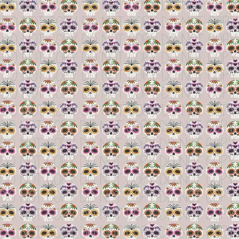 Vinilo adhesivo con estampado de calaveras de azúcar para Halloween