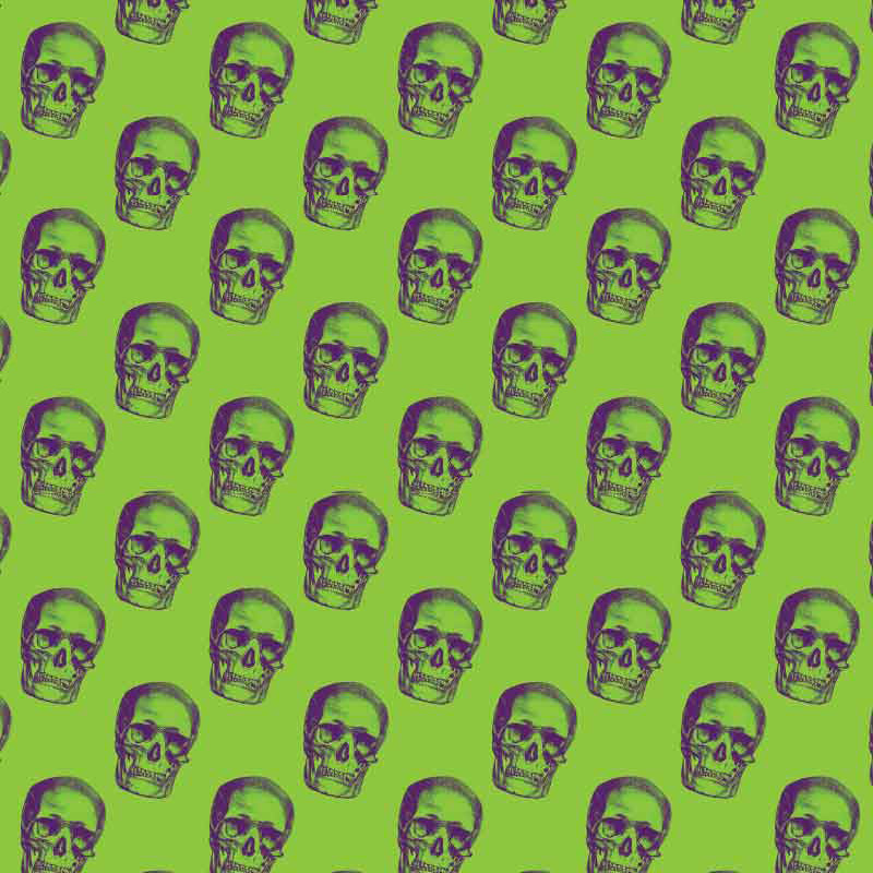 Neon Totenköpfe Musterte Transferfolie (HTV)
