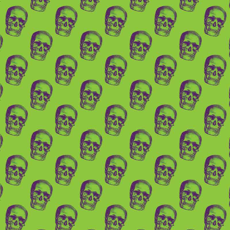 Neon Skulls Patterned Heat Transfer Vinyl (HTV)