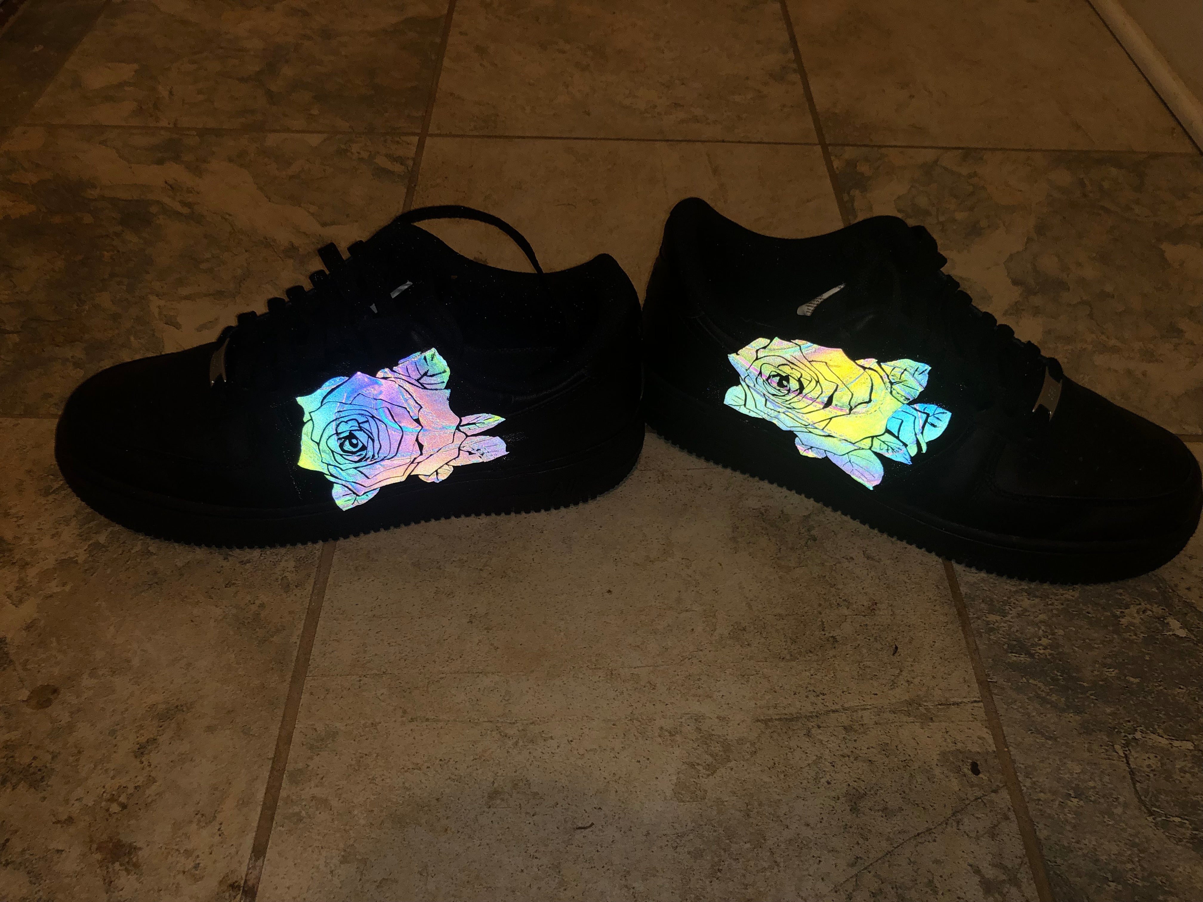 Chamäleonfarbene, reflektierende schwarze Transferfolie (HTV)