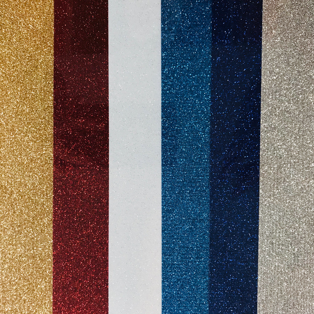 4th of July/Patriotic Colors Siser Glitter Heat Transfer Vinyl (HTV) Bundle