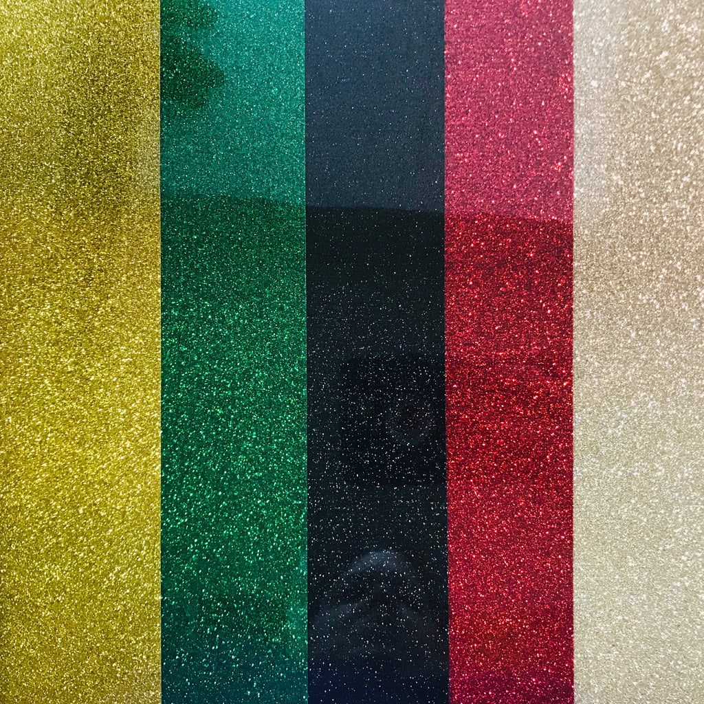 Kwanzaa / Juneteenth Colors Siser Glitter Heat Transfer Vinyl (HTV) Bundle