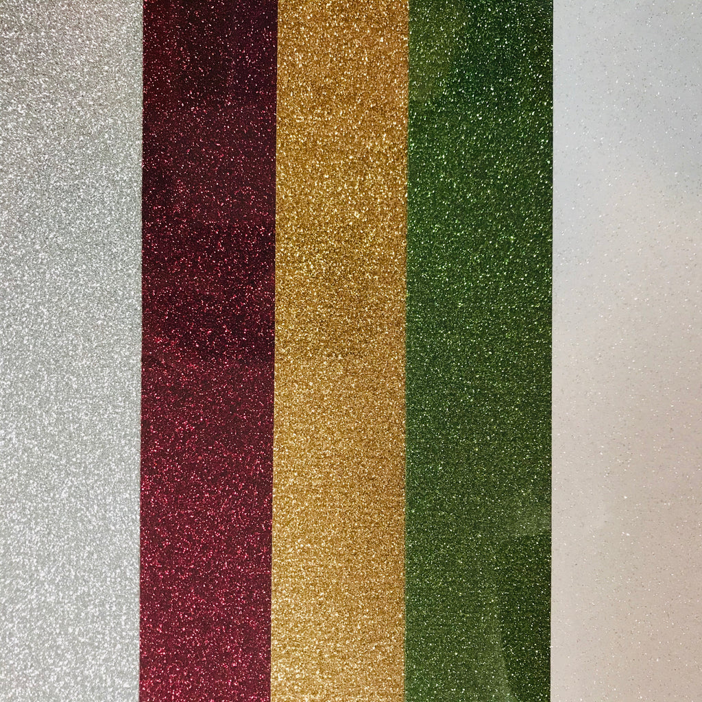 Old Fashioned Holiday Colors Siser Glitter Heat Transfer Vinyl (HTV) Bundle